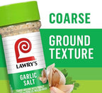 Lawry’s Garlic Salt, Coarse Ground with Parsley, No MSG Added, Kosher Certified, Flavorful Salt for Chicken, Pork & Steak, 11 oz
