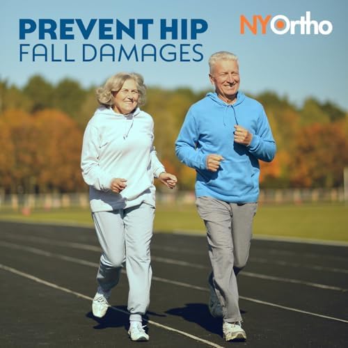 NYOrtho Hip Protector Unisex – Low Profile Fall Absorption Shorts – Padded Hip Pads for Elderly – Fracture & Injury Prevention – Crash Pants – Breathable Protective Shorts