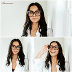 3-Pack Retro Oversized Square Reading Glasses for Women Large Stylish Blue Light Blocking Readers AM6072