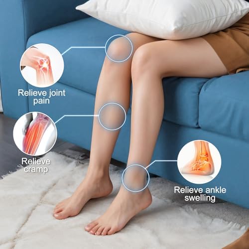 FSA EMS Foot Massager-Electronic Muscle Stimulator Relief for Neuropathy, Plantar Fasciitis & Foot Pain- 10 Modes, 20 Intensities, Remote - Rechargeable Silent Operation