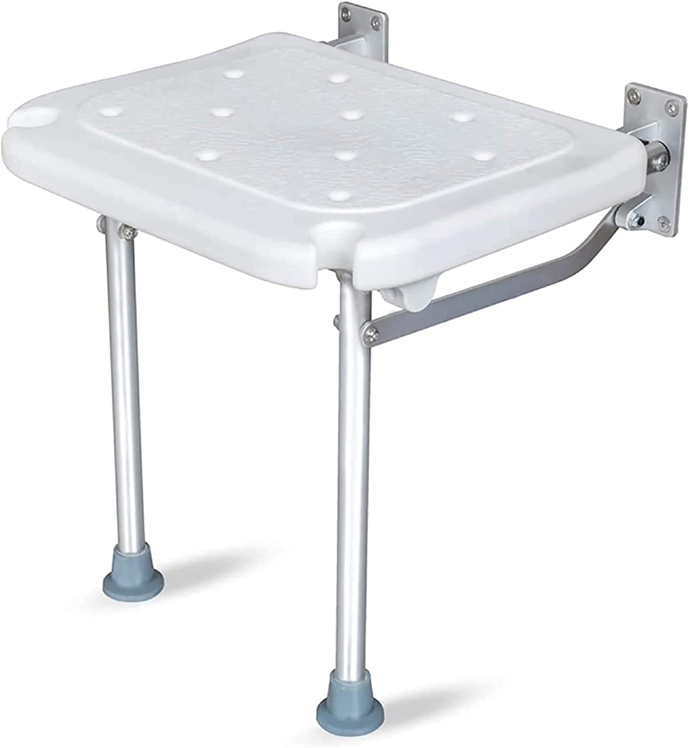 Shower Seats,Shower Chairs for Seniors,Folding Shower Bench Flip-Up Screw-in Bath Seat Wall Mounted Bathroom Chair Stool with Non-Slip Feet Drainage Holes Shower Head,Shower Bench