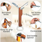 Bottle Opener Professional Stainless Steel Beer Corkscrew for Beverages Bartenders