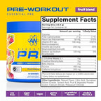 AN Essentials Pre-Workout Powder Supplement for Men & Women | Energy Drink Mix with 200mg Caffeine, Beta Alanine, Citrulline, & Creatine | Fruit Blend | 30 Servings