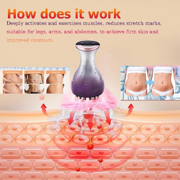 4-in-1 Lymphatic Drainage Massager with 21 Massage Heads, 35 Intensity Levels, Heat Therapy, Light Therapy, Vibration, Anti-Cellulite Tool for Legs