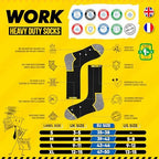 SOXCO WORK Socks for Men Crew Length Black Socks 6/10 Pairs
