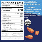Wilderness Poets, Almond Butter - Organic Raw Nut Butter (1 Pound) - Vegan, Gluten Free, Non GMO, No Salt, No Sugar - Glass Jar