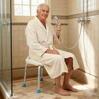 Shower Chair for Inside Shower with Compact Back, Shower Stool with Adjustable Height, Bath Seat for Bathtub, Safety Bath Stool for Seniors and Disabled, Heavy Duty 330 lbs