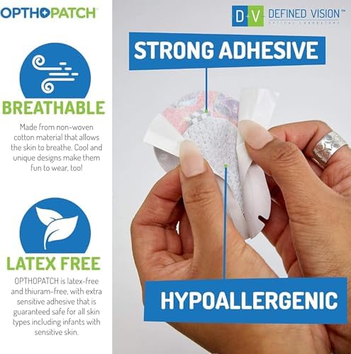 Opthopatch Eye Patches for Kids – 50 Hypoallergenic Standard Adhesive Patches for Lazy Eye & Amblyopia Treatment | Single Design Pack + 2 Reward Charts (Racecar)