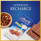 Lindt CLASSIC RECIPE Hazelnut Milk Chocolate Bar, Milk Chocolate Candy, 4.4 oz. (12 Pack)