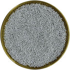 Edible Silver Pearl Sugar Sprinkles Candy 2mm Mini Pearls Cake Decorations Cupcake Toppers Cookie Decorating Perfect for Wedding Party Valentine Halloween Christmas Supplies 3OZ
