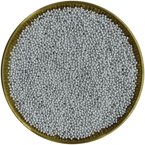 Edible Silver Pearl Sugar Sprinkles Candy 2mm Mini Pearls Cake Decorations Cupcake Toppers Cookie Decorating Perfect for Wedding Party Valentine Halloween Christmas Supplies 3OZ