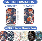 Sosation 6 Pieces Ostomy Bag Covers Waterproof Ostomy Shower Cover Lightweight Colostomy Bags Covers Shower Wraps with Opening for Women Men Ileostomy Care Protector Odor Reducing Supplies