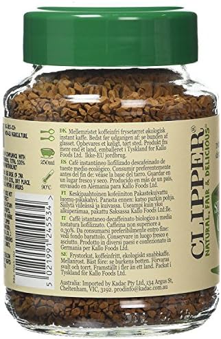 Clipper Fairtrade Medium Roast Decaffeinated Organic Arabica Coffee 100 g (Pack of 2)