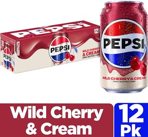 Pepsi Cola Wild Cherry & Cream, 12 fl oz Cans (12 Pack)