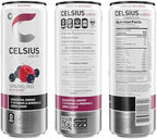 CELSIUS Sparkling Wild Berry, Sugar Free Energy Drink, 12 Fl Oz (Pack of 12)