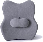 Pampkin Ergonomic Lumbar Support Pillow with Adjustable Strap | High-Density Memory Foam Back Cushion for Office Chair & Car | Back Pain Relief & Posture Support