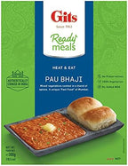 Gits Ready to Eat Bombay Pav Bhaji (Indian smashed light spiced vegetable curry) | Microwave | 100% Vegetarian | 52.5 Oz (Pack of 5 X 10.5 Oz Each)