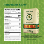 Yerba Mate Canarias Green Tea & Ginger – Loose Leaf Unsmoked Yerba Mate Tea | Herbal Mate Blend for Smooth Energy | 1kg (2.2 lb) | Product of Uruguay