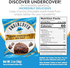 Undercover Snacks Chocolate Quinoa Crisps - Dark Chocolate + Sea Salt | 30-Count, Individually Wrapped Crisps | Gluten Free, Nut-Free, Allergen Friendly, Kosher, Plant-Based, AIRLINE SIZE