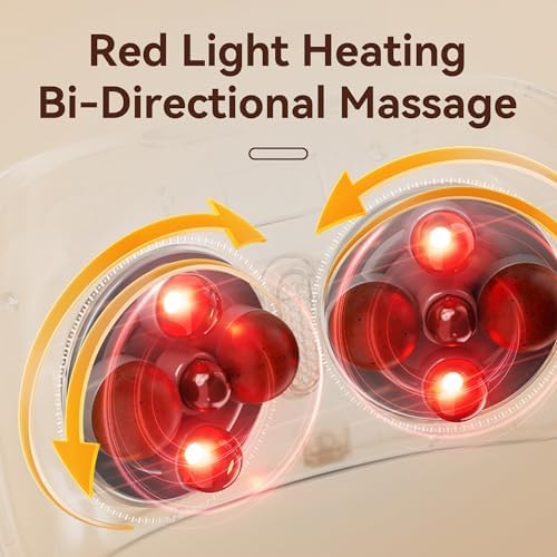 Dual Disc Abdominal Massager with Heat, Electric Belly Fat Burner Machine with Bian-Stone Massage Heads, Stomach Massager for Digestion to Relieve Bloating & Period Cramps, Constipation, Gas