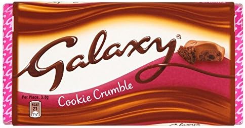 Galaxy Cookie Crumble Chocolate Block - 114g - Pack of 2 (114g x 2)