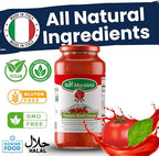 La San Marzano Tomato Basil Sauce, 24 oz, Pasta Sauce Made in Italy, All Purpose Tomato Premium Quality, All Natural, Mediterranean Diet, Non GMO, Vegan, Gluten Free