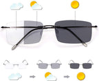 Photochromic Progressive Multifocus Transition Reading Glasses Blue Light Blocking Multifocal Computer Sun Readers Eyeglasses Anti Glare Eye Strain Lightweight UV400 Sunglasses Eyewear for Men Women