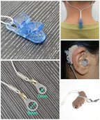 2 Sets Hearing Aid Clip Anti-Lost Lanyard Safety Retainer for Adults and Kids for 7mm & 9mm Silicone Loops with Storage Case