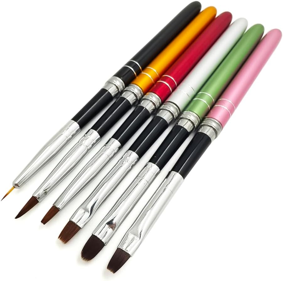 6 pcs/Set Dentist Tools Porcelain Shaping Brush Pen Silicone Dental Composite Porcelain Teeth Shaping Tools