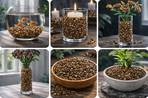 Tiger Eye Crystal Chips 100g – Natural Tumbled Polished Gemstone Stones for Jewelry Making, Reiki Healing, Root & Solar Plexus Chakra, Resin Art, Aquarium Gravel & Home Décor – Bombay Crystals