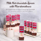Kingsbridge Hot Chocolate Spoons - Belgian Milk Choc & Marshmallows, 10 Pack | Choc Block with Wooden Stirrer & Added Sweet Treats | Gifts for Birthdays, Special Occasions or Sleepovers