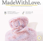Hot Water Bottle - with Soft Premium Fleece Cover - Pink, 2L - Heating Pad for Menstrual Cramps and Period Comfort - Bed Foot Warmer - Hot & Cold Compress for Back, Stomach, Neck Pain Relief