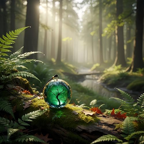 Handmade Orgone Pendant Malachite Chakra Gemstone Reiki Healing Crystals Chakra Orgonite Pendant Necklace for Good Luck Yoga Meditation Jewelry - Adjustable Rope (Green)