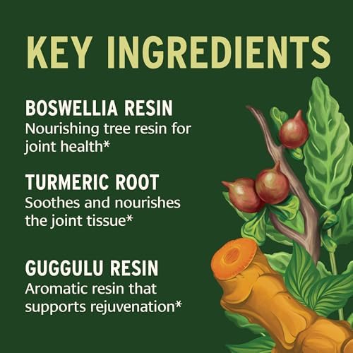 Banyan Botanicals Organic Joint Support–Advanced Mobility & Flexibility Supplement with Boswellia,Guggulu Resin & Turmeric–Natural Lubrication for Cartilage, Bones & Muscles-90 Tablets-USDA Organic