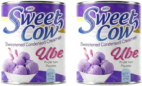 Ube Condensed Milk, 13.40 oz (Pack of 2) | Jans Sweet Cow Ube Sweetened Condensed Creamer