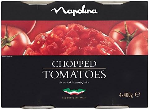 Napolina Chopped Tomatoes in Tomato Juice (4x400g) - Pack of 2