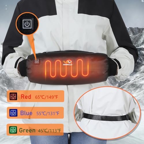 Electric Heated Hand Warmer Pouch, Glove with 10000 mAh Battery. Double Sided Heating Areas- USB Heated Hand Muff Ideal for Football, Hunting,Fishing,Camping, Golf, Other Outdoor Sports