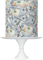 Money Edible print cake wrap topper icing sheet 8x10in, 100 dollars bill topper
