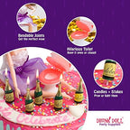 Drunk Doll Cake Topper | Funny Decoration Kit for Celebrating a Bachelorette Party or any Birthday 21 and Up (8 Piece Set)(Not Edible)(African American)