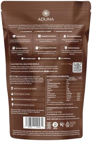 Aduna Super Cacao Premium Blend Powder 100g (New Blend)