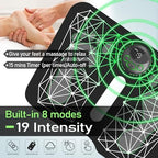 EMS Foot Massager Mat Acupressure for Neuropathy with Remote Control Legs Foot Stimulator Massager Machine Electric Pulse Pad for Muscle Relaxation Pain Relief 8 Modes 19 Levels Intensity