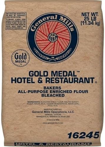 Gold MedalTM Hotel & Restaurant Bakers All-Purpose Flour Bleached Enriched Malted 25 lb