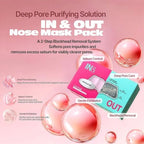 BIVID In & Out Bio-Cellulose Nose Pack, Tea Tree Pore Care for Sebum & Blackheads, Hydrating Korean Nose Mask — K-Beauty Self Care, 0.11 oz, 4 Pack