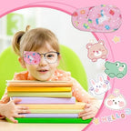 Lusofie Comfortable Kids Eye Patches for Amblyopia Treatment (Lazy Eye) - Fun Colorful Designs, Fits Both Eyes, 8 Pack - Soft Occlusion Patch for Glasses