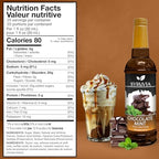 Syruvia Coffee Syrup, Chocolate Mint Flavored Syrup for Drinks, Lattes, and Desserts – 25.4 fl oz,