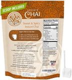 Angie's Chai Sweet & Spicy Organic Instant Chai Tea Powder - Made in USA, Delicious Spiced Mix, 30 Servings, 80 Calories, Handcrafted, Free of Artificial Ingredients, Natural Indian Spice, 12 oz