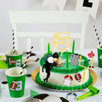 28 Pieces Football Cake Topper Football Players Cupcake Toppers Rugby Ball Happy Birthday Cake Picks Sports Theme Cake Decorations for Game Day Birthday Party Baby Shower Supplies