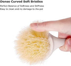 Facjoleco Dish Brush with Handle, Pot Brush, 2 Pack Kitchen Scrub Brushes for Cleaning, Dish Scrubber with Soft Bristles for Sink, Pots, Pans