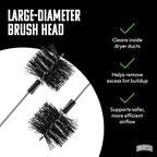 Brushtech Dryer Vent Cleaning Brush - 10-Foot Flexible Duct Cleaning Tool with Non-Kinking Spring for Lint Removal, Improved Airflow, Safer Dryers - Made in the USA, House Maintenance Supplies