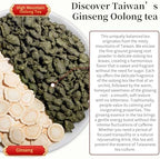 XIXICHA Ginseng Oolong Tea Loose Leaf Taiwan Ginseng Tea Ren Shen Gaoshan Ulong Tea High Mountain Oolong Natural Mellow and Sweet Taste 150g/5.3oz 人参乌龙茶
